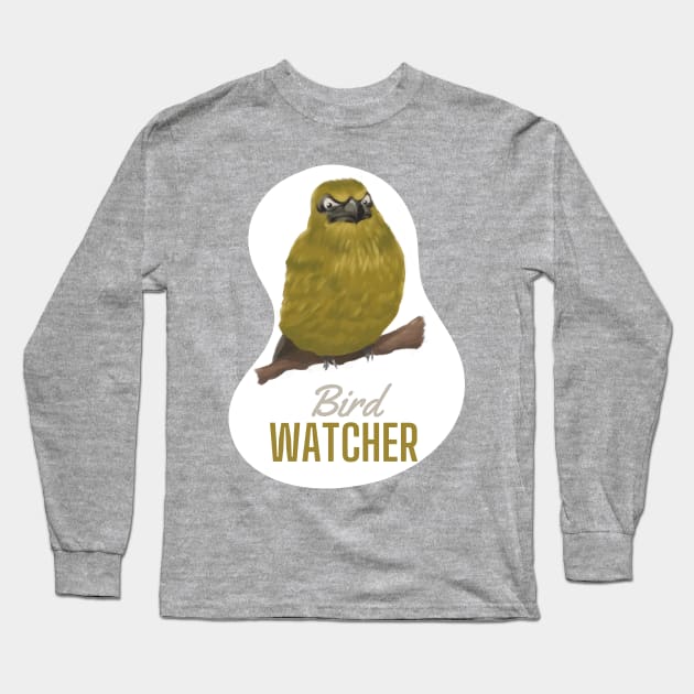 Bird Watcher Long Sleeve T-Shirt by jonnyfizzlestudio